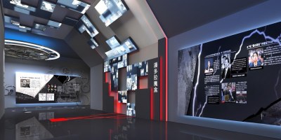 工业风廉政展厅3D模型下载